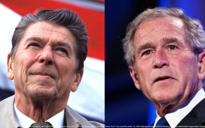 The Presidential Elections of  Ronald Reagan in 1980  &  George W. Bush in 2004